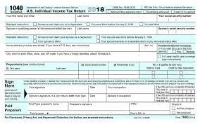 Form 1040 Image